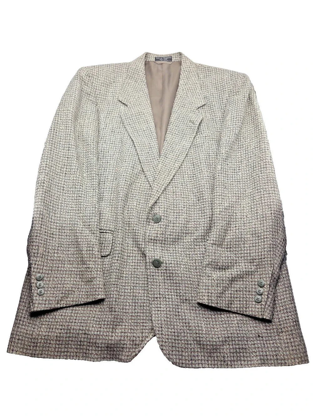 Vintage Halberstadt’s 100% Silk Sport Coat Mens 42R Gray Tan Blazer